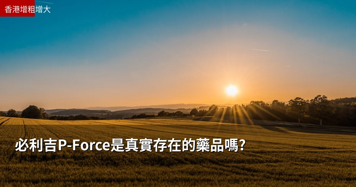 必利吉P-Force是真實存在的藥品嗎?